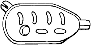 Fr�mre Ljudd�mpare in the group Exhaust parts / Exhaust muffler & kits at  Professional Parts Sweden AB (200-627)