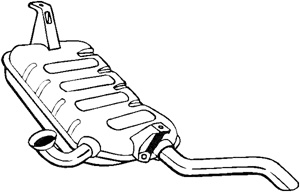 Bakre Ljudd�mpare in the group Exhaust parts / End Pipe at  Professional Parts Sweden AB (200-809)