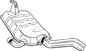 Bakre Ljudd�mpare in the group Exhaust parts / End Pipe at  Professional Parts Sweden AB (200-823)