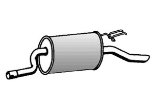 Bakre Ljuddämpare in the group Exhaust parts / End Pipe at  Professional Parts Sweden AB (20238671)