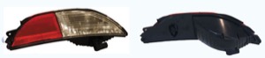 Dimbakljus Med Lamphållare Vit/Röd in the group Headlights / Lightning / Fog lights / Fog lamp at Professional Parts Sweden AB (20240782A1)