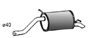 Bakre Ljuddämpare in the group Exhaust parts / End Pipe at  Professional Parts Sweden AB (20248671)