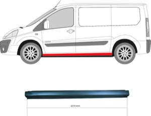 Instegspl�t V�nster in the group Body parts / Repair Panels / Repair Panel, Foot Board / Door Sill at  Professional Parts Sweden AB (2035011)