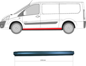 Instegspl�t V�nster in the group Body parts / Repair Panels / Repair Panel, Foot Board / Door Sill at  Professional Parts Sweden AB (2035013)