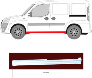 Instegspl�t V�nster Ekonomipl�t i gruppen Kaross / Reparationspl�t / Tr�skelpl�t hos  Professional Parts Sweden AB (2042001)