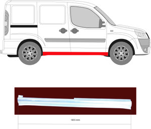 Instegspl�t H�ger Ekonomipl�t in the group Body parts / Repair Panels / Repair Panel, Foot Board / Door Sill at  Professional Parts Sweden AB (2042002)