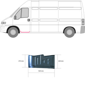 Instegspl�t V�nster Fram in the group Body parts / Repair Panels / Repair Panel, Foot Board / Door Sill at  Professional Parts Sweden AB (2092043)