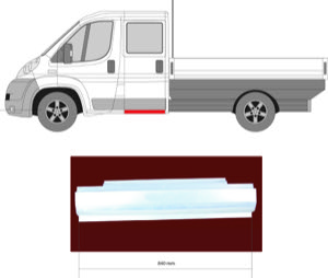 Instegspl�t V�nster H�ger in the group Body parts / Repair Panels / Repair Panel, Foot Board / Door Sill at  Professional Parts Sweden AB (2097040)