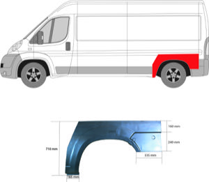 Sdov�gg V�nster Bak Hjulhuskant in the group Body parts / Body Panel / Body Panel, Sidewall at  Professional Parts Sweden AB (2097593)