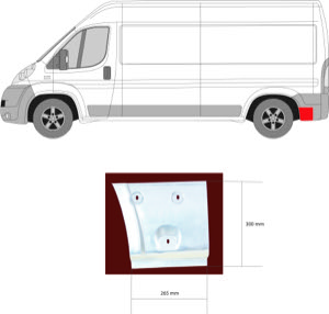 Sdov�gg Sidpl�t V�nster Bak in the group Body parts / Body Panel / Body Panel, Sidewall at  Professional Parts Sweden AB (2097601)
