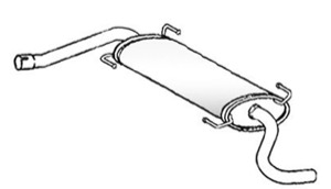 Bakre Ljuddämpare in the group Exhaust parts / End Pipe at  Professional Parts Sweden AB (20978671)