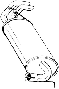 Bakre Ljudd�mpare in the group Exhaust parts / End Pipe at  Professional Parts Sweden AB (211-077)