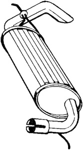 Bakre Ljudd�mpare in the group Exhaust parts / End Pipe at  Professional Parts Sweden AB (211-395)