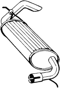 Bakre Ljudd�mpare in the group Exhaust parts / End Pipe at  Professional Parts Sweden AB (211-403)