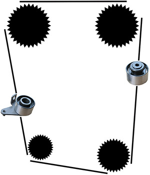 Timing belt kit i gruppen Motordelar / Kamrem & kamrems kit  hos  Professional Parts Sweden AB (21430007)