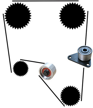 Timing belt kit i gruppen Motordelar / Kamrem & kamrems kit  hos  Professional Parts Sweden AB (21430017)