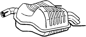 Bakre Ljudd�mpare in the group Exhaust parts / End Pipe at  Professional Parts Sweden AB (215-003)