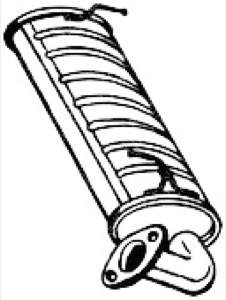 Bakre Ljudd�mpare in the group Exhaust parts / End Pipe at  Professional Parts Sweden AB (219-095)