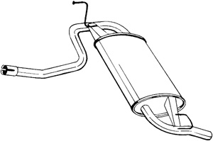 Bakre ljudd�mpare in the group Exhaust parts / End Pipe at  Professional Parts Sweden AB (219-133)