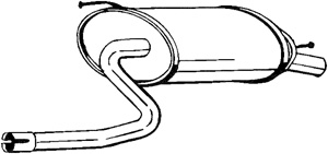 Bakre Ljudd�mpare in the group Exhaust parts / End Pipe at  Professional Parts Sweden AB (219-135)