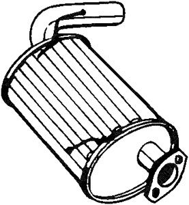 Bakre Ljudd�mpare in the group Exhaust parts / End Pipe at  Professional Parts Sweden AB (219-165)