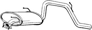 Bakre Ljudd�mpare in the group Exhaust parts / End Pipe at  Professional Parts Sweden AB (219-381)