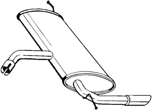 Bakre Ljudd�mpare in the group Exhaust parts / End Pipe at  Professional Parts Sweden AB (227-039)