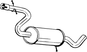 Mittenljudd�mpare in the group Exhaust parts / Exhaust muffler & kits at  Professional Parts Sweden AB (227-045)