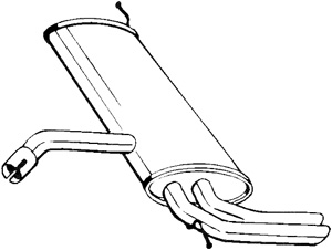 Bakre Ljudd�mpare in the group Exhaust parts / End Pipe at  Professional Parts Sweden AB (227-049)