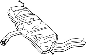 Bakre Ljuddmpare in the group Exhaust parts / End Pipe at  Professional Parts Sweden AB (227-233)
