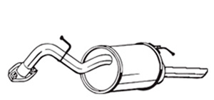 Bakre Ljudd�mpare in the group Exhaust parts / End Pipe at  Professional Parts Sweden AB (228-299)