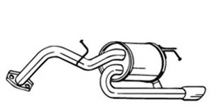 Bakre Ljudd�mpare in the group Exhaust parts / End Pipe at  Professional Parts Sweden AB (228-407)