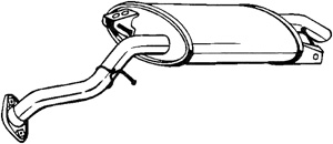 Bakre Ljudd�mpare in the group Exhaust parts / End Pipe at  Professional Parts Sweden AB (228-079)