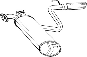 Bakre Ljudd�mpare in the group Exhaust parts / End Pipe at  Professional Parts Sweden AB (228-469)