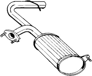 Bakre Ljudd�mpare in the group Exhaust parts / End Pipe at  Professional Parts Sweden AB (229-501)