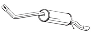 Bakre Ljudd�mpare in the group Exhaust parts / End Pipe at  Professional Parts Sweden AB (233-569)
