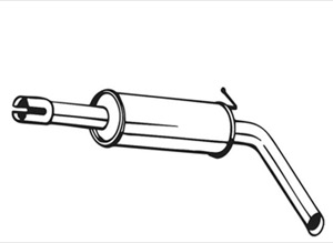Mittenljudd�mpare in the group Exhaust parts / Exhaust muffler & kits at  Professional Parts Sweden AB (233-615)