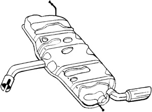 Bakre Ljudd�mpare in the group Exhaust parts / End Pipe at  Professional Parts Sweden AB (105-503)