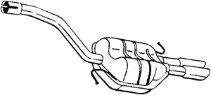 Bakre Ljudd�mpare in the group Exhaust parts / End Pipe at  Professional Parts Sweden AB (233-155)