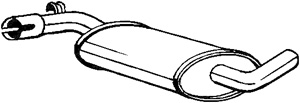Mittenljuddämpare in the group Exhaust parts / Exhaust muffler & kits at Professional Parts Sweden AB (233-361)
