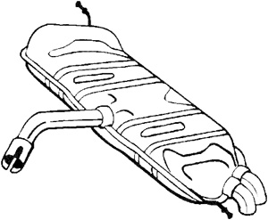 Bakre Ljuddmpare in the group Exhaust parts / End Pipe at  Professional Parts Sweden AB (233-177)