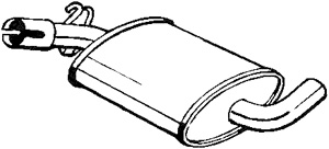 Mittenljuddämpare in the group Exhaust parts / Exhaust muffler & kits at Professional Parts Sweden AB (233-421)