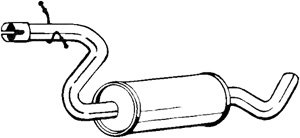 Mittenljudd�mpare in the group Exhaust parts / Exhaust muffler & kits at  Professional Parts Sweden AB (233-805)