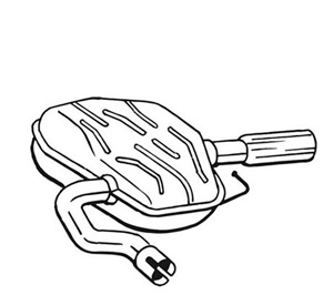 Bakre Ljudd�mpare in the group Exhaust parts / End Pipe at  Professional Parts Sweden AB (235-057)