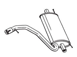 Bakre Ljudd�mpare in the group Exhaust parts / End Pipe at  Professional Parts Sweden AB (235-059)