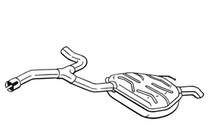 Bakre Ljudd�mpare in the group Exhaust parts / End Pipe at  Professional Parts Sweden AB (235-195)