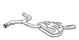 Bakre Ljudd�mpare in the group Exhaust parts / End Pipe at  Professional Parts Sweden AB (235-929)