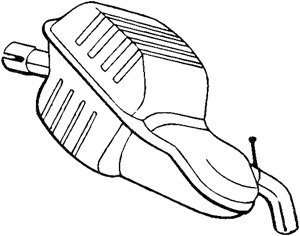 Bakre Ljudd�mpare in the group Exhaust parts / End Pipe at  Professional Parts Sweden AB (235-151)