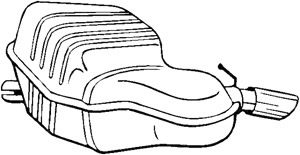 Bakre Ljudd�mpare in the group Exhaust parts / End Pipe at  Professional Parts Sweden AB (235-149)