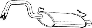 Bakre Ljuddmpare in the group Exhaust parts / End Pipe at  Professional Parts Sweden AB (235-203)